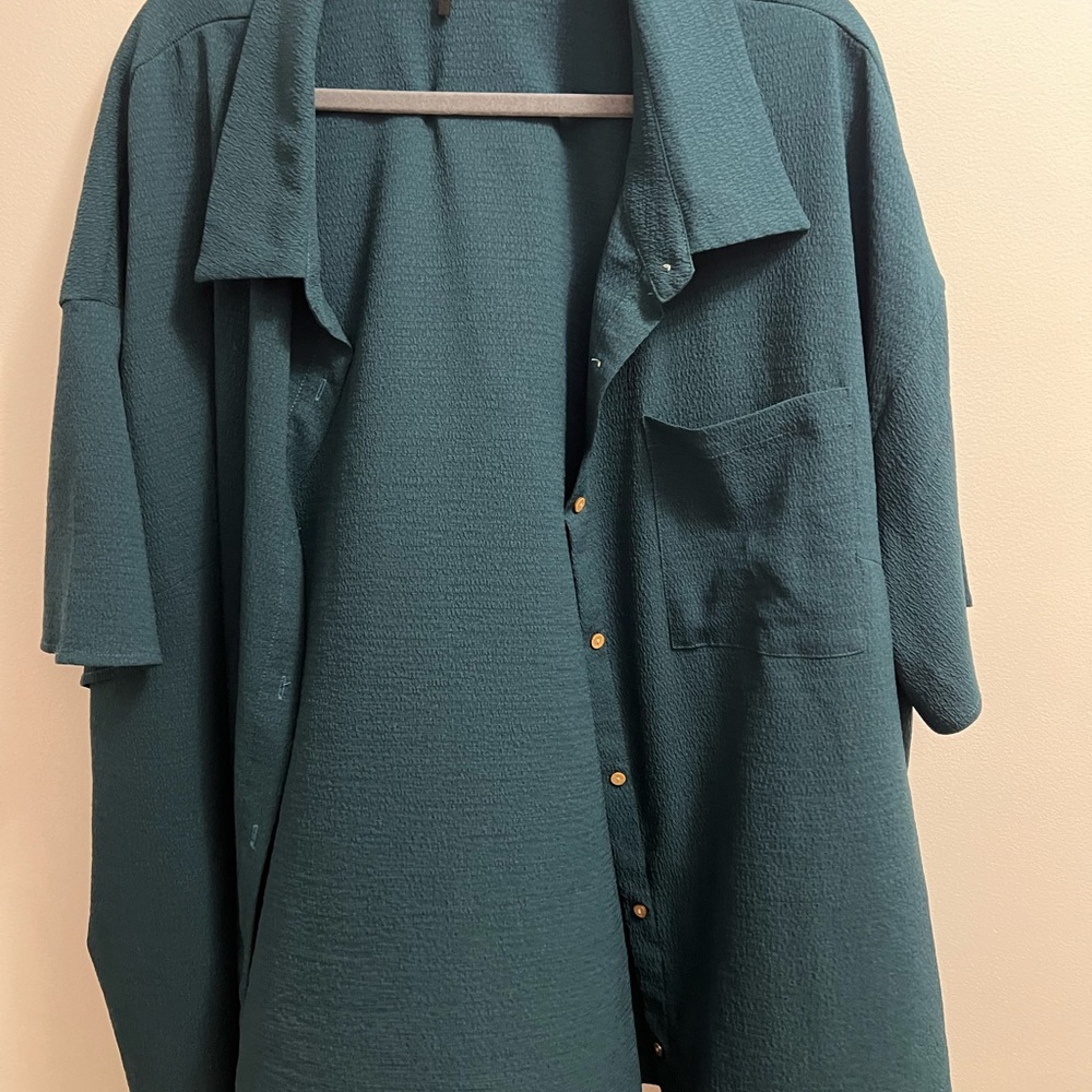Women’s Teal Button-Up Shirt